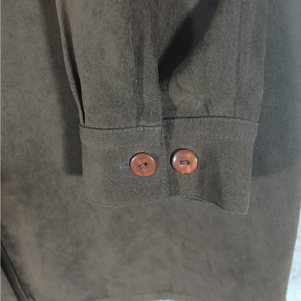 Westbound Brown Faux Suede Feel Longline Shirt Jacket Size XL - Picture 7 of 14